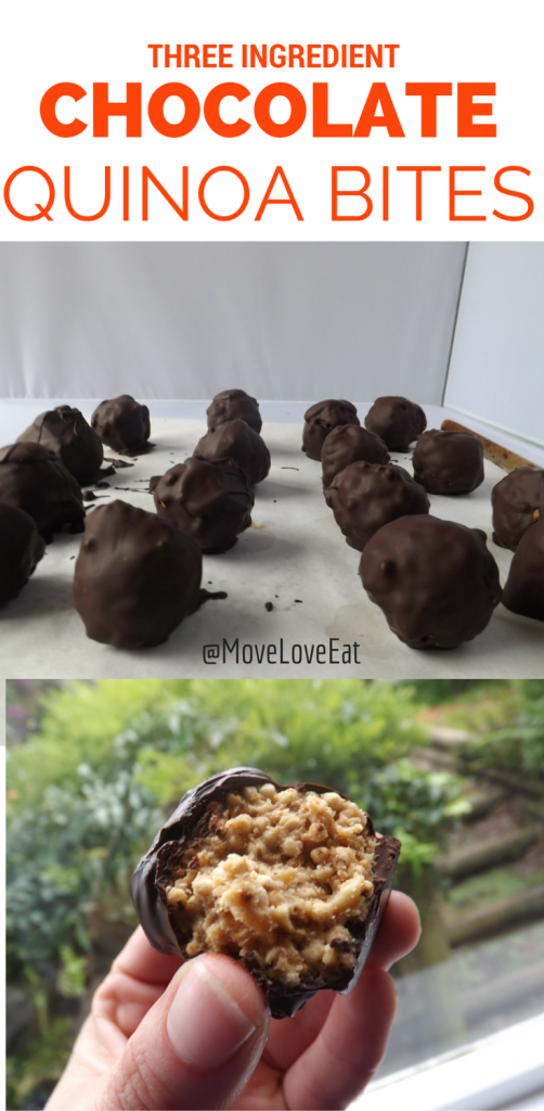 Three Ingredient Chocolate Quinoa Bites